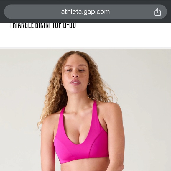 SALE✨ Athleta pink bikini skirt triangle top set XS NWT - Picture 11 of 16